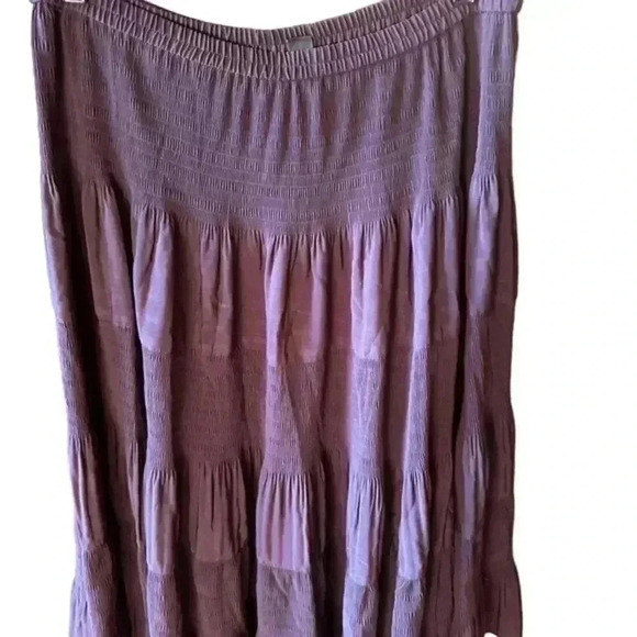 Apostrophe Beautiful dark plum/ purple boho tiered skirt Size 14/16 . EUC. - Picture 3 of 7